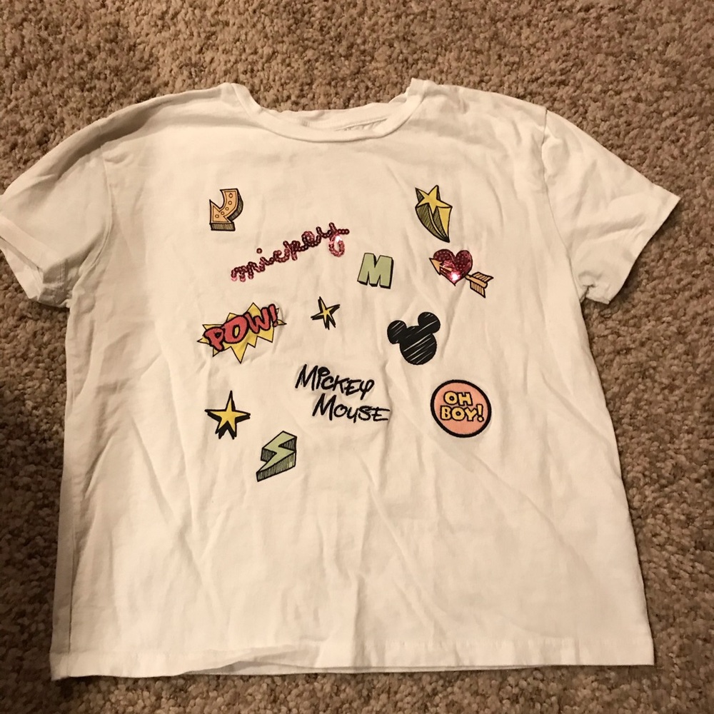 Disney Mickey Mouse Crop T-shirt, Size 6